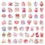 10/30/50pcs Cute Pink Valentines Day Cartoon Stickers Transparent Decals DIY Luggage Phone Laptop Love Confession Sticker Gift