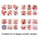 4pcs Valentines Day Teddy Bear Hearts Love DIY UV DTF Rub On Glass Cup Wrap Transfer Sticker Crafts Mug Greeting Cards Decor