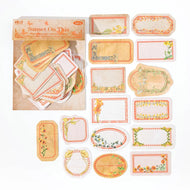 45pcs Vintage Plant Label Stickers Pack Junk Journal Ephemera Decorative Stickers Aesthetic Diary Album Scrapbooking Supplies