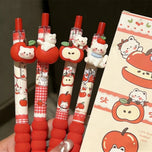 Kawaii Apple Cat Gel Pen Set