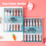 6 pcs/pack Kawaii Cat Claw Pastel Color Highlighters Drawing Art Markers Fluorescent Pen Gift Stationery Cute School Supplies
