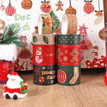 8 rolls/box of Christmas patterned washi tape, suitable for DIY album border decoration materials, with hot stamping process.