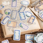 45pcs Vintage Flower Plant Label Stickers Junk Journal Ephemera Floral Stickers Aesthetic DIY Album Scrapbooking Supplies Pack