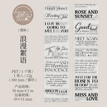 Handwritten English Masking Tapes Stickers